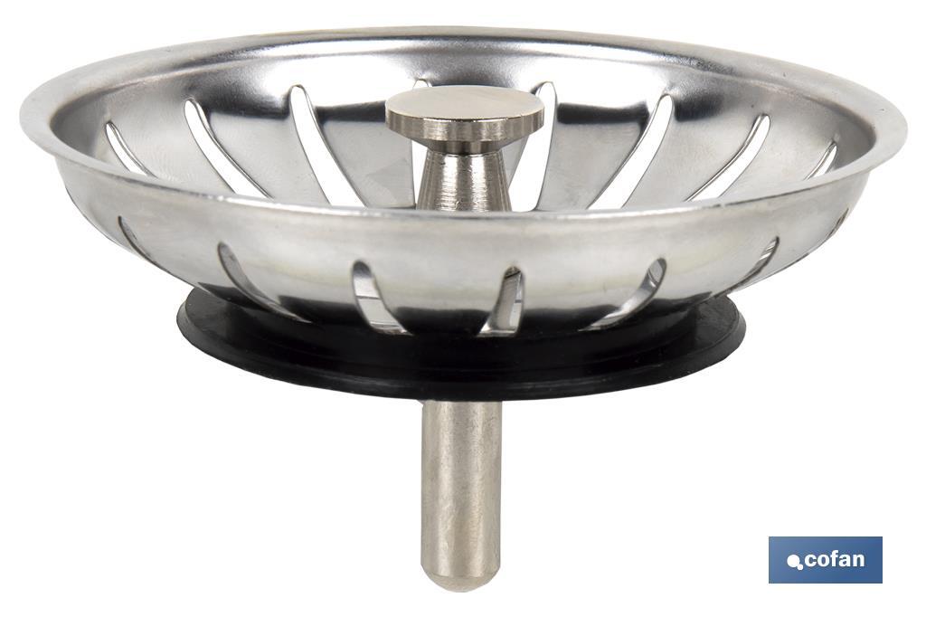 REJILLA FILTRO CESTA DESAGÜE PASADOR METALICO Ø83 MM