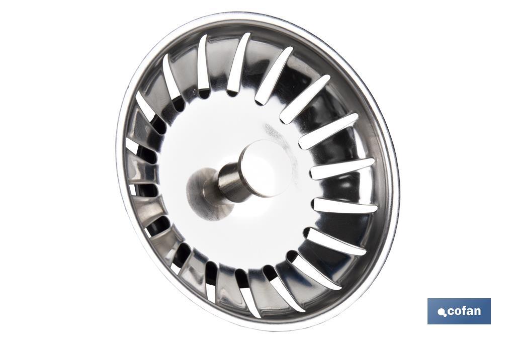 REJILLA FILTRO CESTA DESAGÜE PASADOR METALICO Ø83 MM