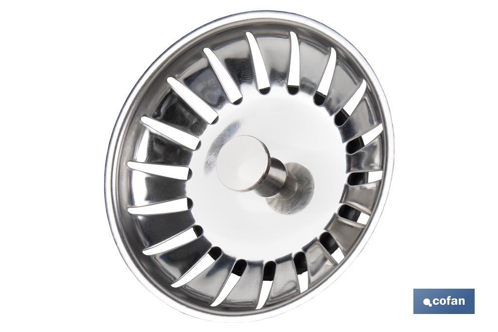 REJILLA FILTRO CESTA DESAGÜE PASADOR METALICO Ø83 MM