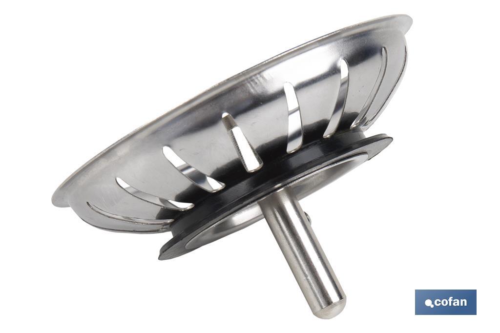 REJILLA FILTRO CESTA DESAGÜE PASADOR METALICO Ø83 MM