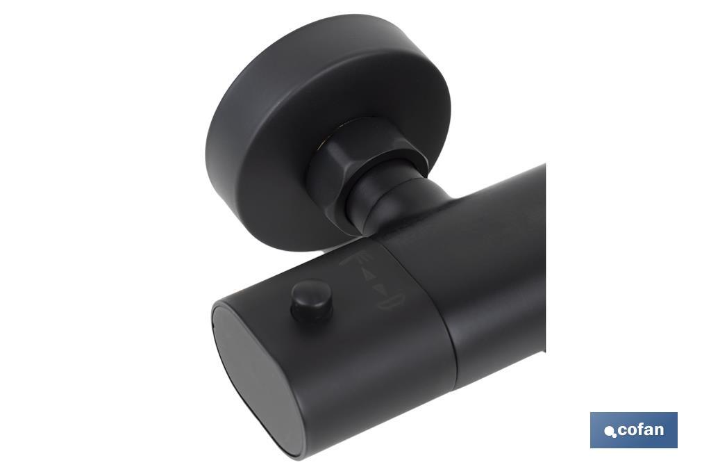 GRIFO TERMOSTATICO BAÑERA NEGRO MATE MODELO KERCH