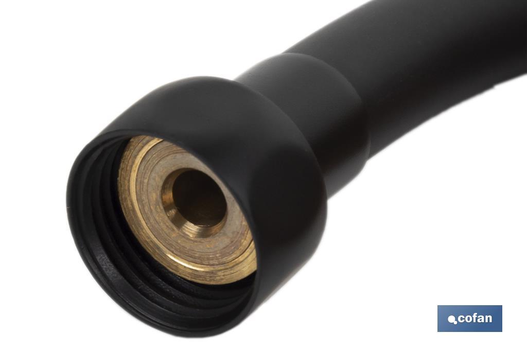 FLEXO DUCHA PVC NEGRO MATE 1.5 M