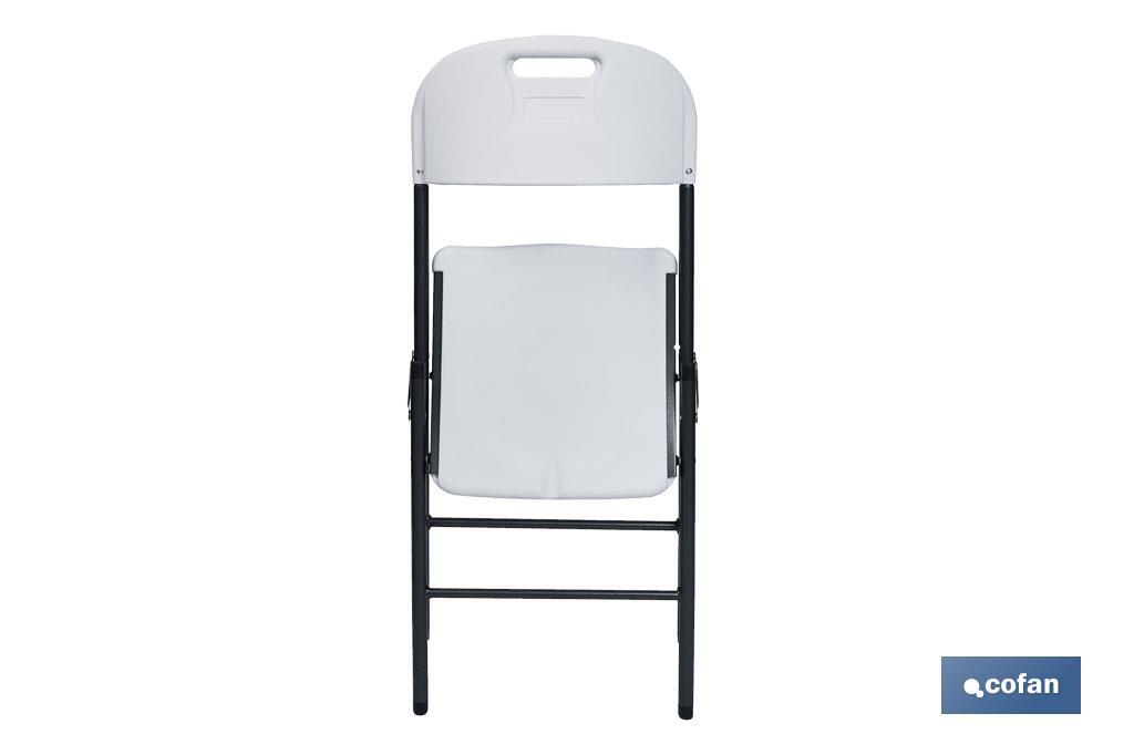 SILLA PLEGABLE BLANCA 46x53x88 cm