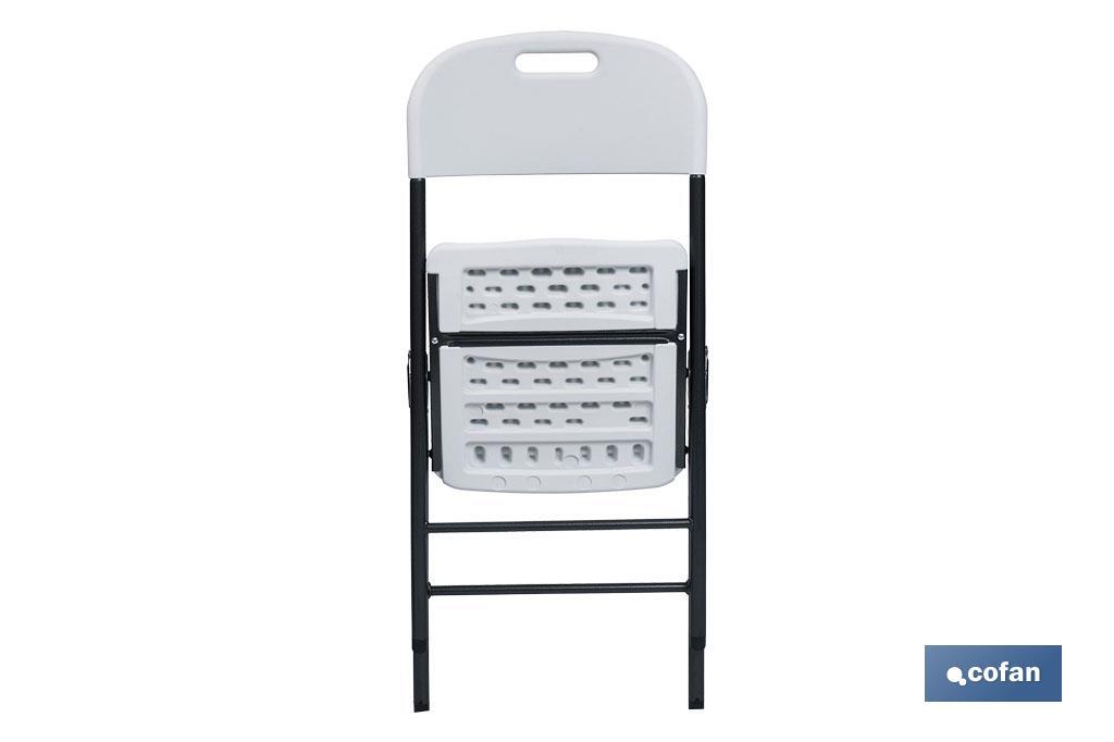 SILLA PLEGABLE BLANCA 46x53x88 cm