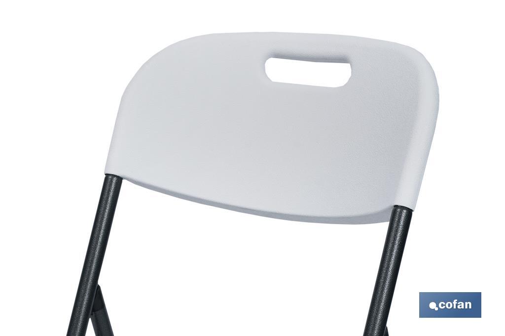 SILLA PLEGABLE BLANCA 46x53x88 CM venta unitaria