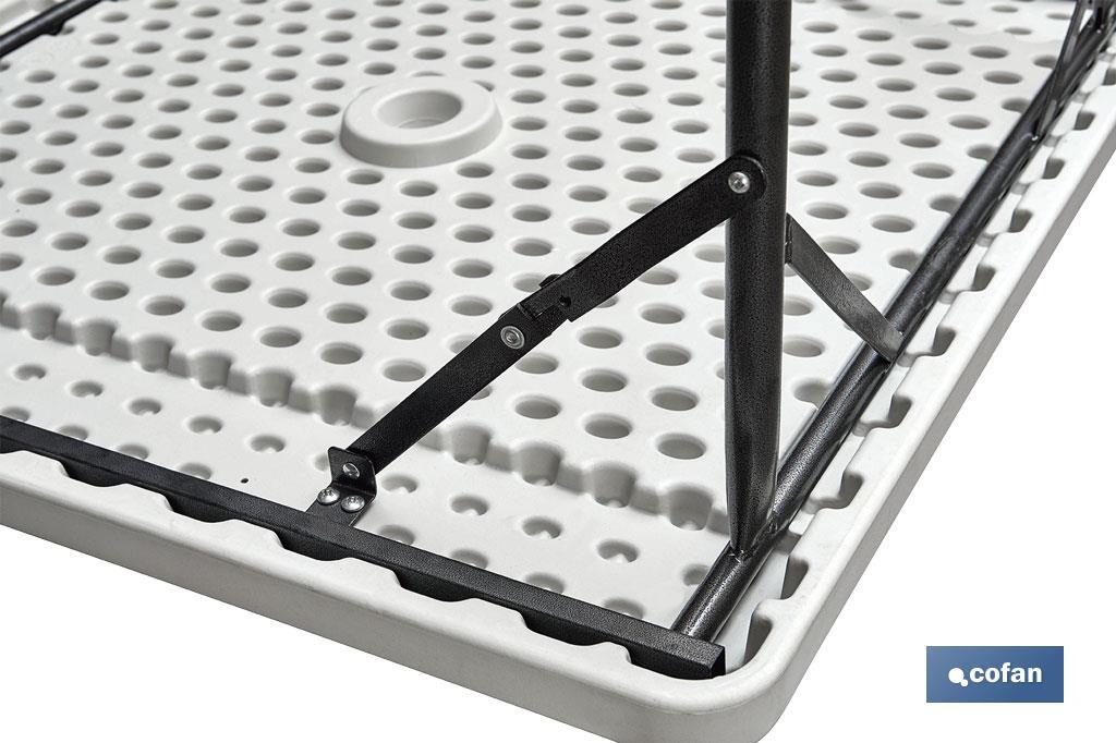 MESA PLEGABLE CUADRADA BLANCA 88x88x74cm