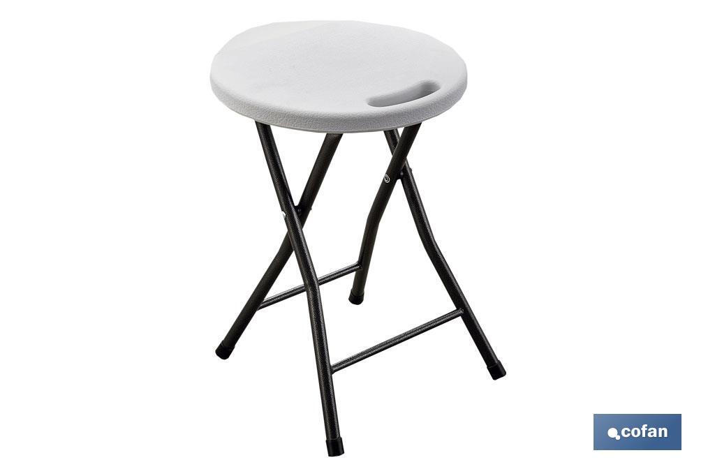 TABURETE PLEGABLE BLANCO 33x30x46cm