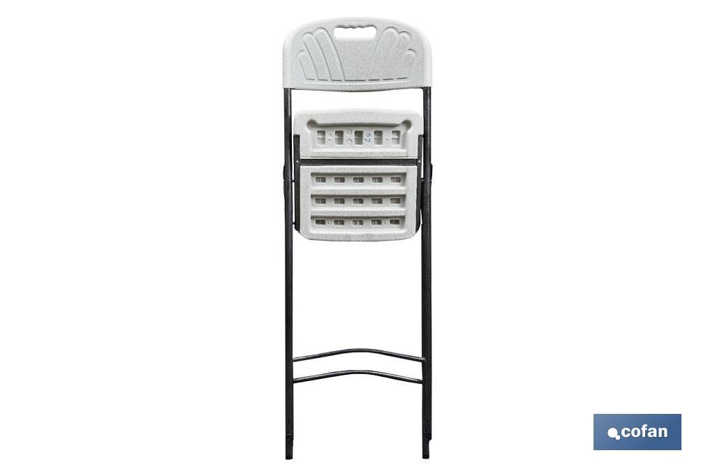 SILLA ALTA PLEGABLE BLANCA ALTURA ASIENTO 74cm