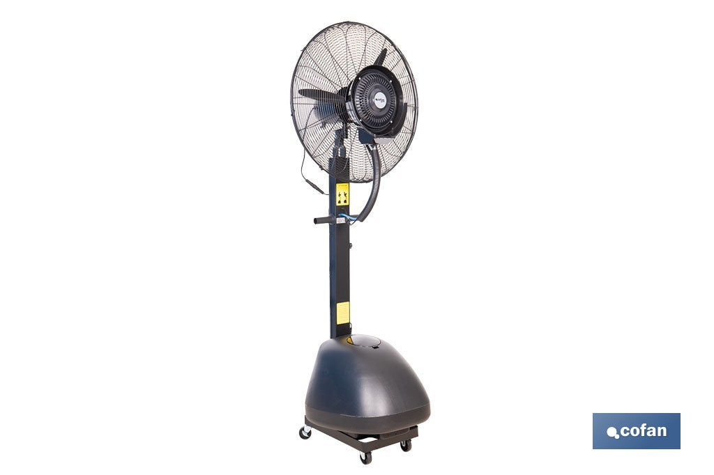 VENTILADOR INDUSTRIAL DE PIE CON NEBULIZACIÓN Y 3 VELOCIDADES Ø65 CM 260 W