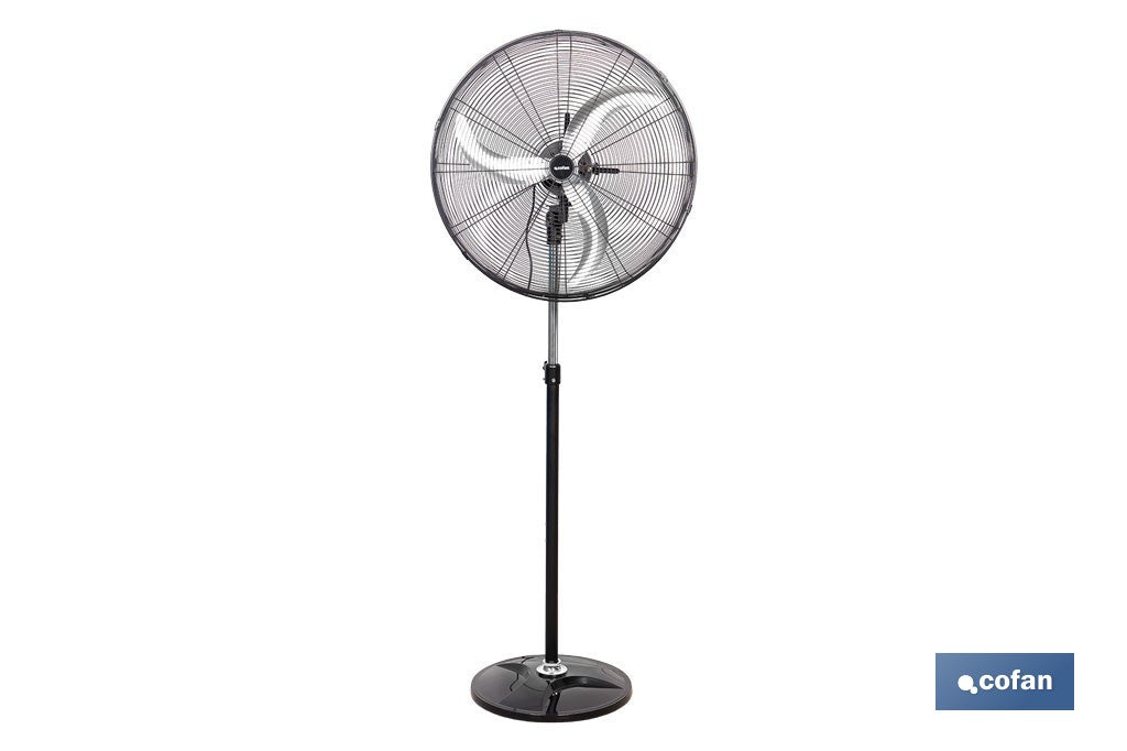 VENTILADOR INDUSTRIAL DE PIE OSCILANTE CON 3 VELOCIDADES Ø65 CM 200 W