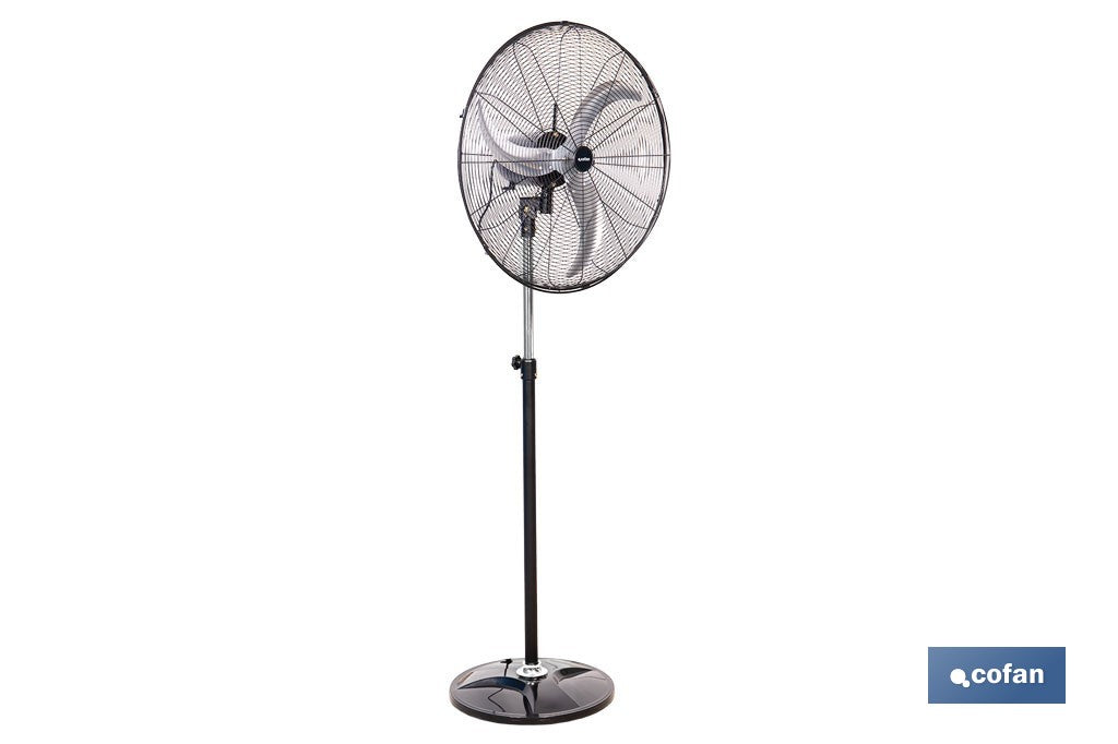 VENTILADOR INDUSTRIAL DE PIE OSCILANTE CON 3 VELOCIDADES Ø65 CM 200 W