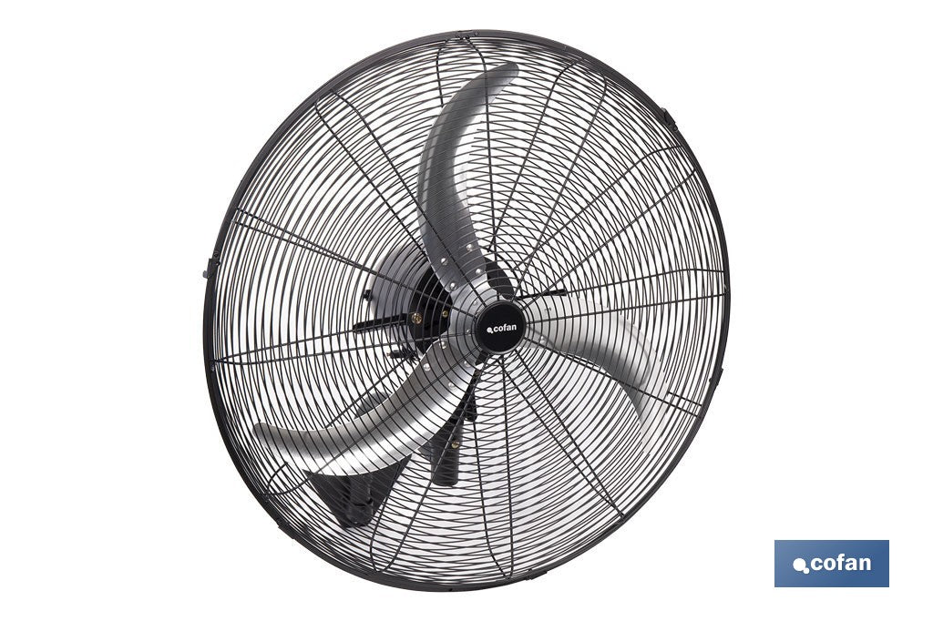 VENTILADOR INDUSTRIAL DE PARED OSCILANTE CON 3 VELOCIDADES Ø65 CM 200 W