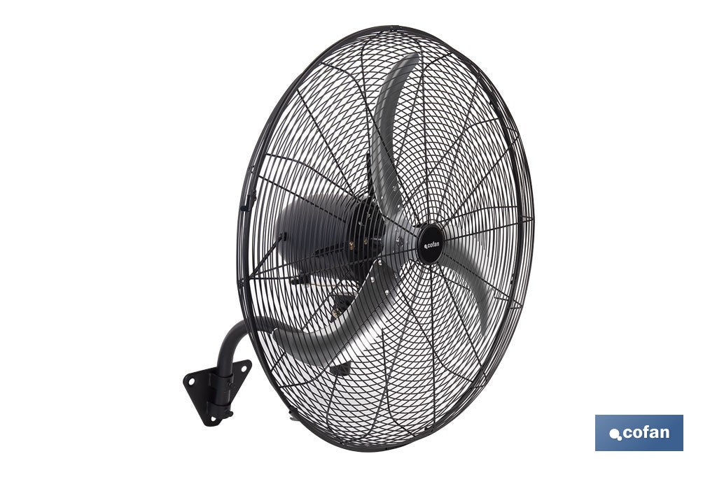 VENTILADOR INDUSTRIAL DE PARED OSCILANTE CON 3 VELOCIDADES Ø65 CM 200 W