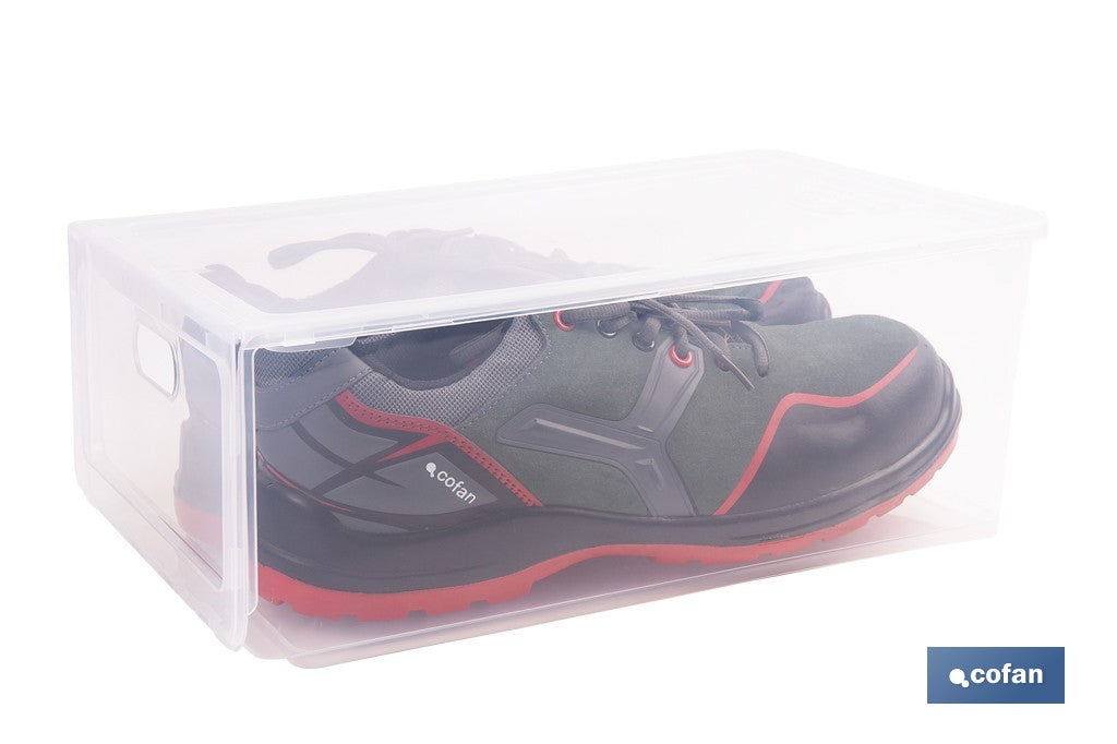ZAPATERO APILABLE TRANSPARENTE 35,5 X 24,5 X 13,5 CM