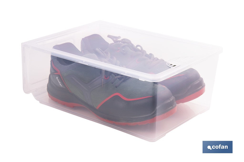 ZAPATERO APILABLE TRANSPARENTE 35,5 X 24,5 X 13,5 CM