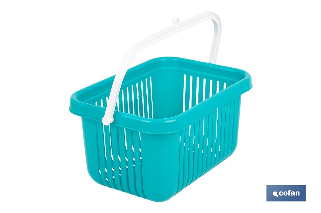 CESTA PARA PINZAS AZUL TURQUESA 27 X 21 X 14 CM