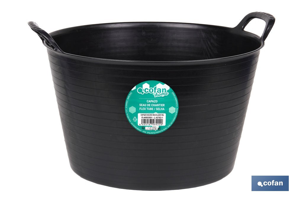 CAPAZO   NEGRO  RECICLADO  42 L   48.5 X 45 X 38 CM