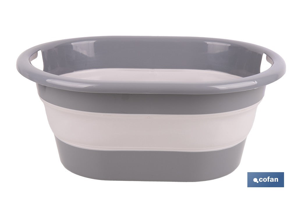 BARREÑO PLEGABLE GRIS/BLANCO 18 L