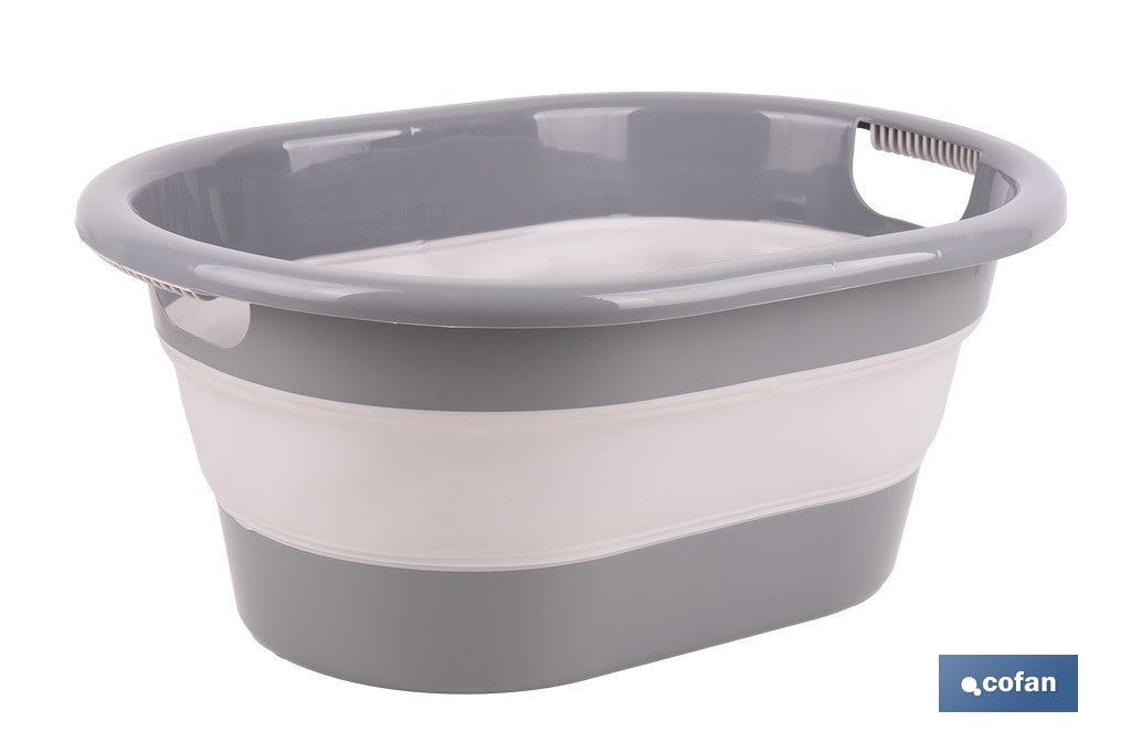 BARREÑO PLEGABLE GRIS/BLANCO 18 L