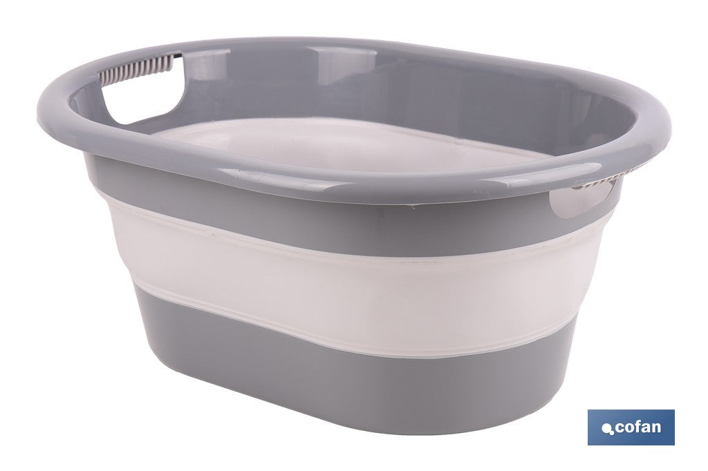 BARREÑO PLEGABLE GRIS/BLANCO 18 L