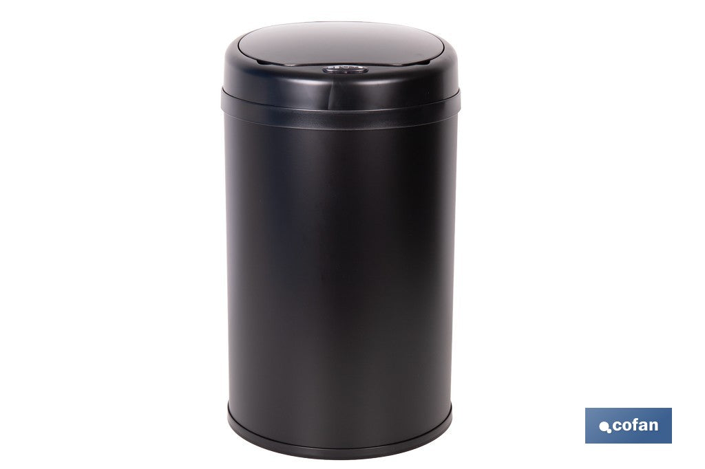 CUBO DE BASURA  NEGRO CON SENSOR Y CUBO INTERIOR 30 L 52 X 30,5 CM