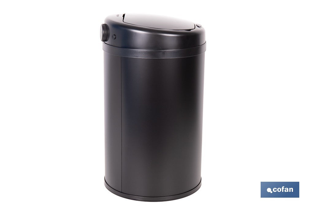 CUBO DE BASURA  NEGRO CON SENSOR Y CUBO INTERIOR 30 L 52 X 30,5 CM