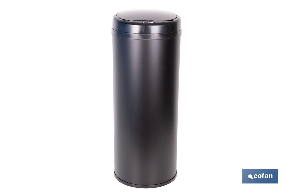 CUBO DE BASURA  NEGRO CON SENSOR Y CUBO INTERIOR 50 L 30,5 X 78 CM