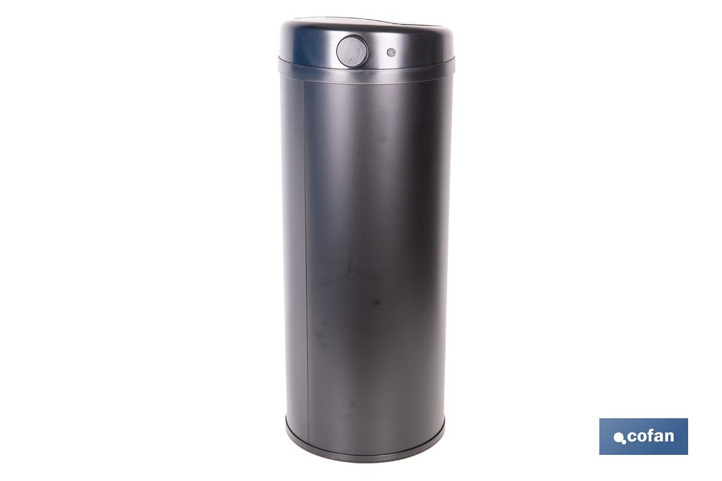 CUBO DE BASURA  NEGRO CON SENSOR Y CUBO INTERIOR 50 L 30,5 X 78 CM