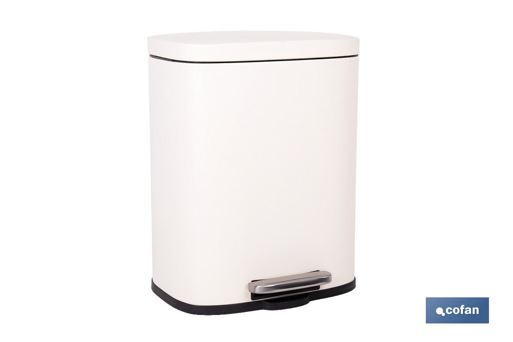 CUBO DE BASURA BEIGE CON PEDAL Y CUBO INTERIOR 20 L 34,2 X 29,3 X 44 CM