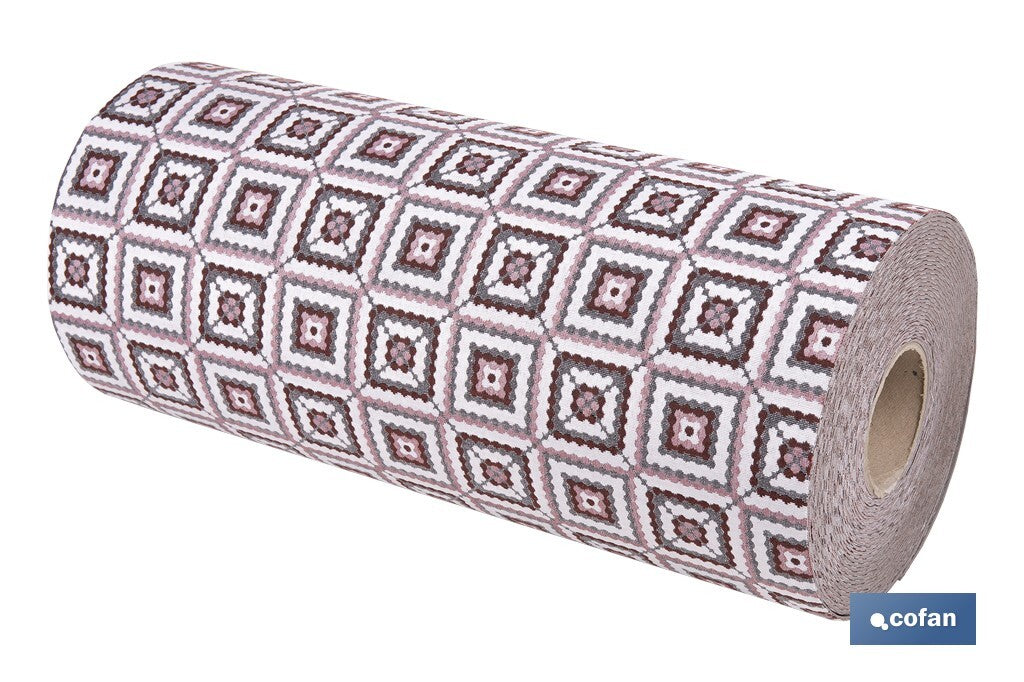 ROLLO DE ALFOMBRA EN CUADROS CROCHET 50% ALGODÓN 50% POLIÉSTER 50 CM X 15 M