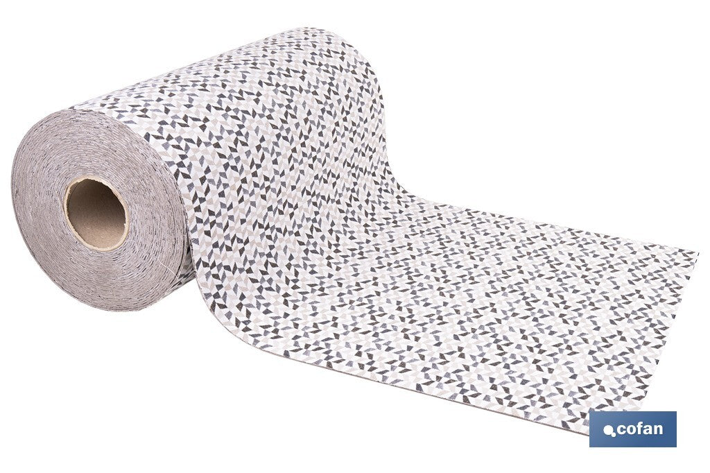 ROLLO DE ALFOMBRA EN MOSAICOS VANGUARDISTA 50% ALGODÓN 50% POLIÉSTER 50 CM X 15 M