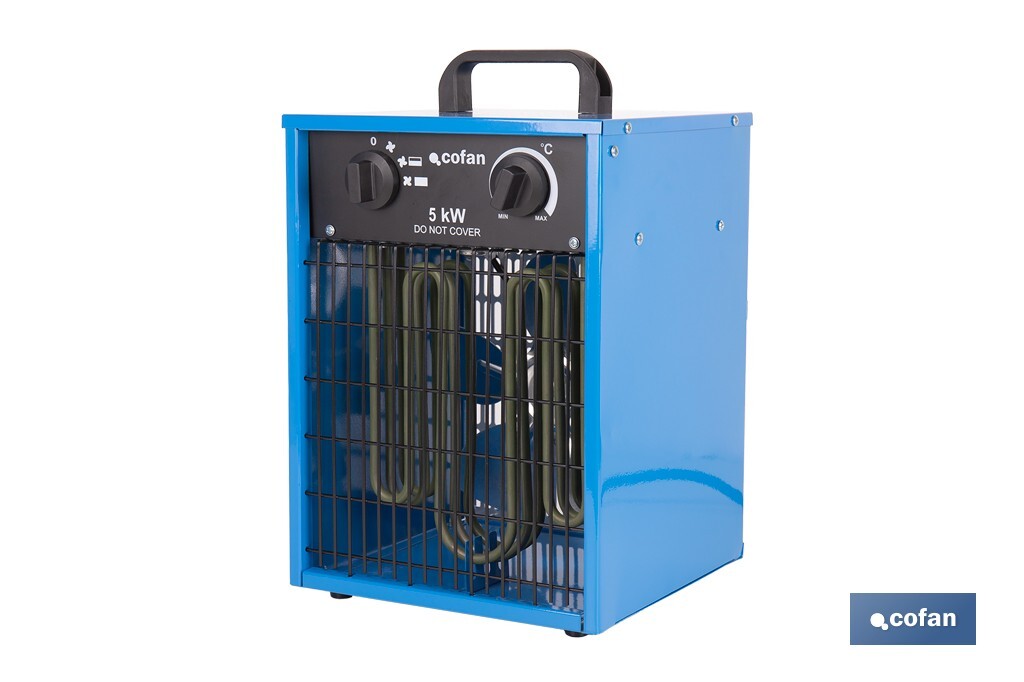 CALEFACTOR INDUSTRIAL DE 400 V TRIFÁSICO 30/2500/5000 W