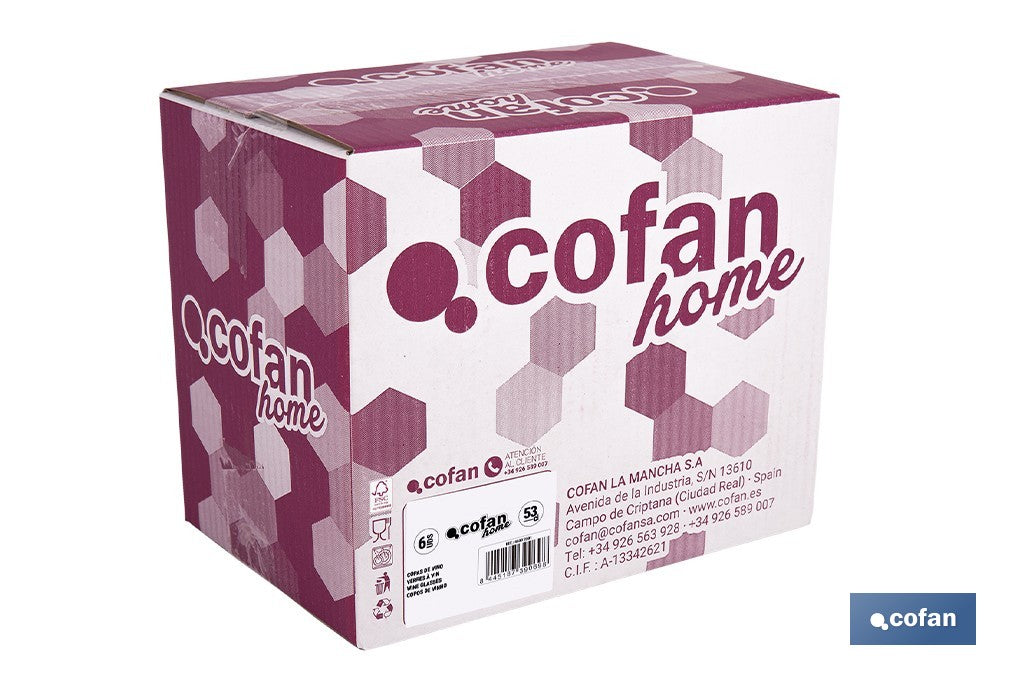 PACK DE 6 COPAS VINO 53 CL GAMA ARISVI