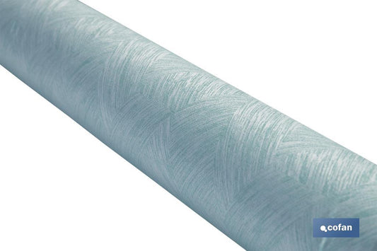 ROLLO DE MANTEL ANTIMANCHAS RESINADO TURQUESA 60 % ALGODÓN, 40 % POLIÉSTER 1,40 X 20 M