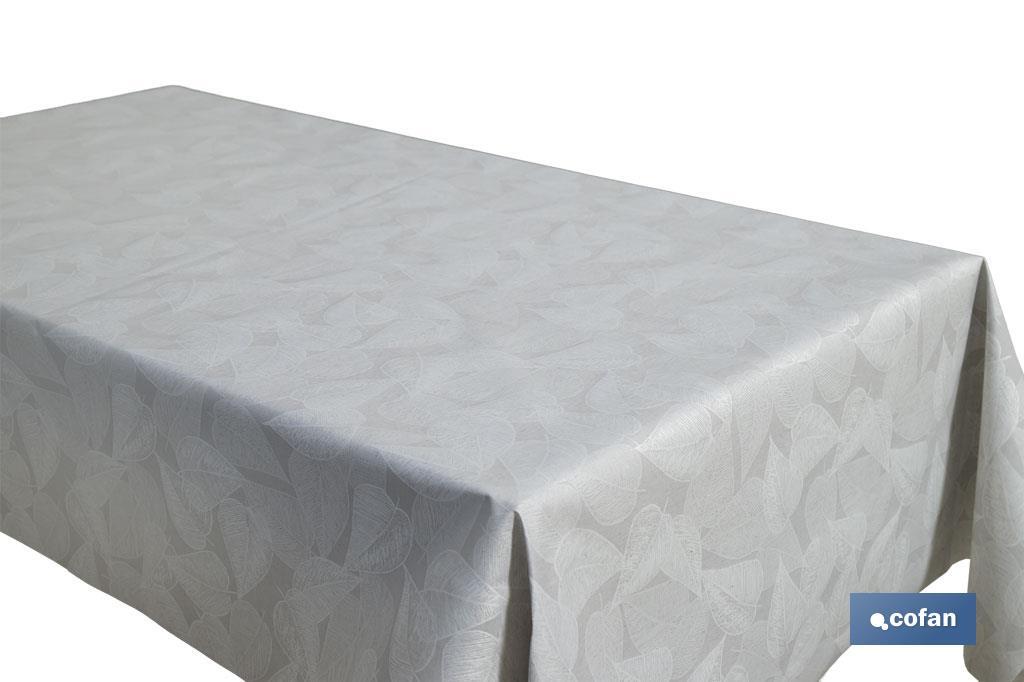 ROLLO DE MANTEL ANTIMANCHAS RESINADO FICUS 60 % ALGODÓN, 40 % POLIÉSTER 1,40 X 20 M