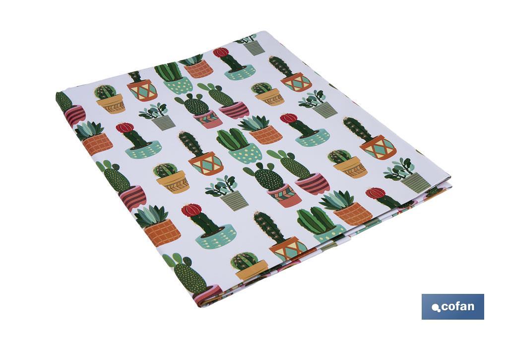 MANTEL ANTIMANCHAS CACTUS  1,40 X 1,40