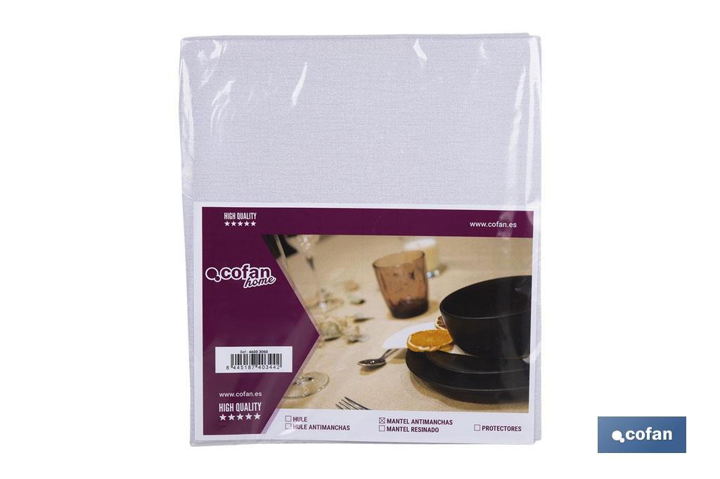 MANTEL ANTIMANCHAS ESTERILLA GRIS   1,40 X 2,50