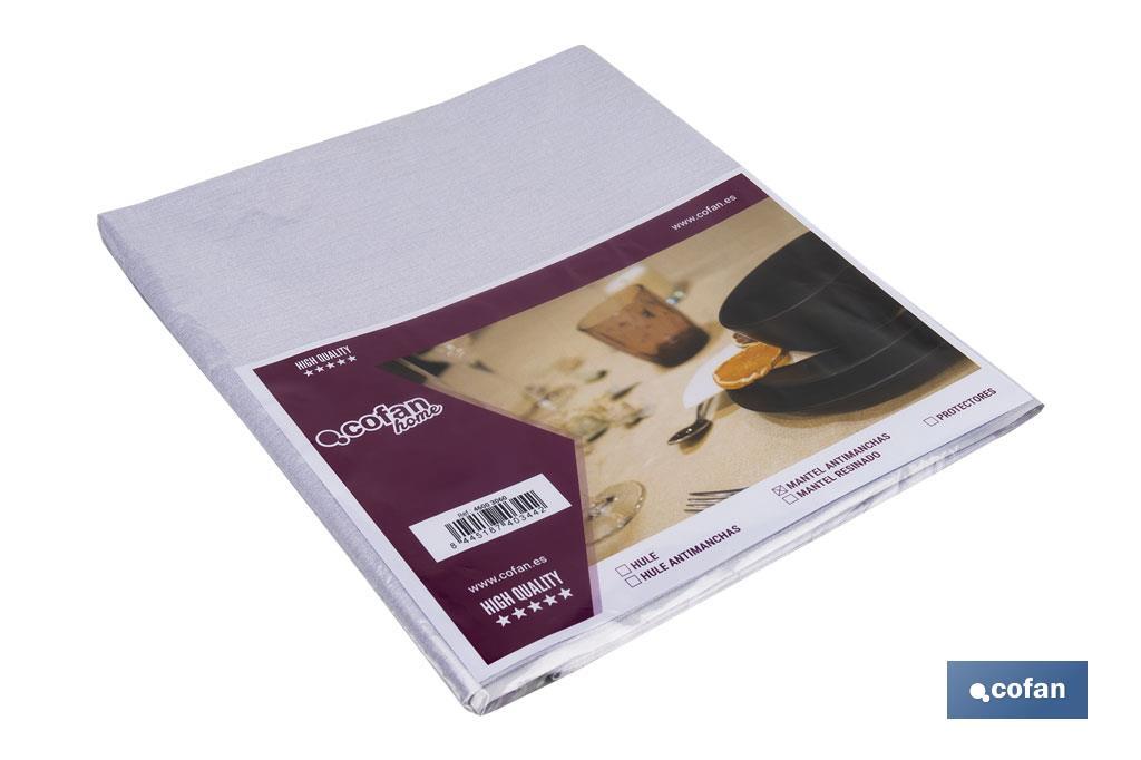 MANTEL ANTIMANCHAS ESTERILLA GRIS   1,40 X 2,00