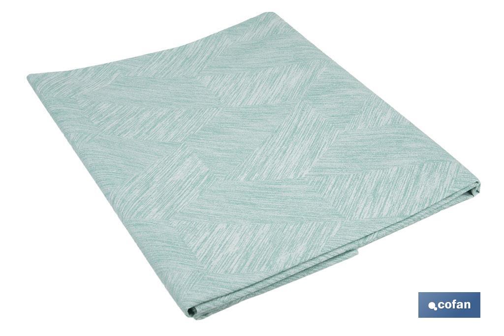 MANTEL ANTIMANCHAS RESINADO TURQUESA   1,40 x2,50m