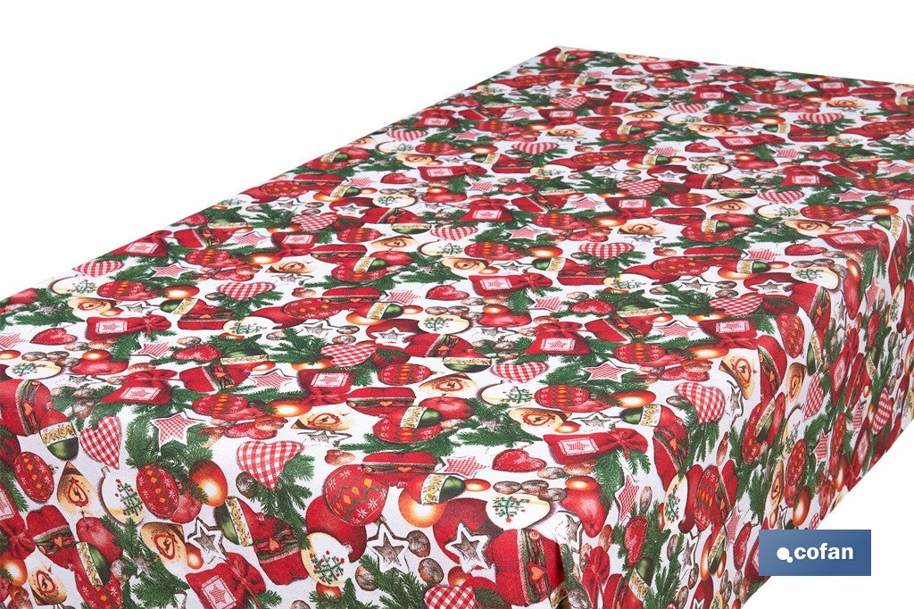 ROLLO DE MANTEL RESINADO ANTIMANCHAS ENCANTO NAVIDEÑO 75% ALGODÓN 25% POLIÉSTER 1,40 X 15 M