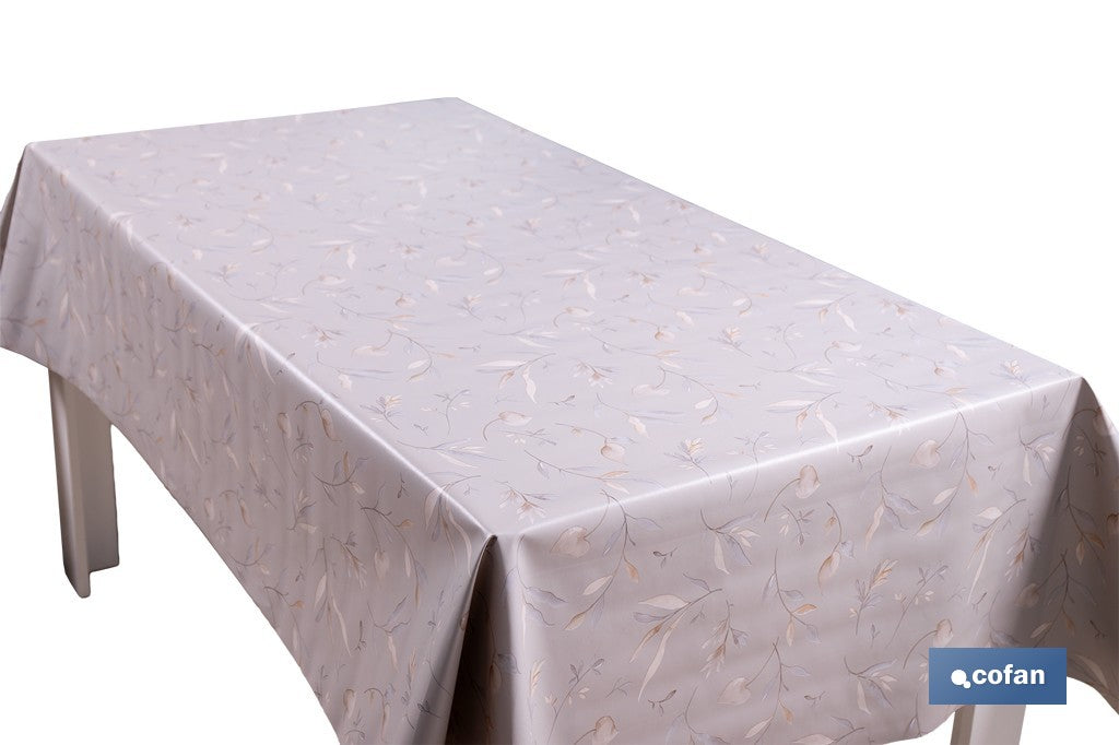 ROLLO DE HULE DISEÑO BOTÁNICO CON RAMAS DORADAS 1,40 X 20 M