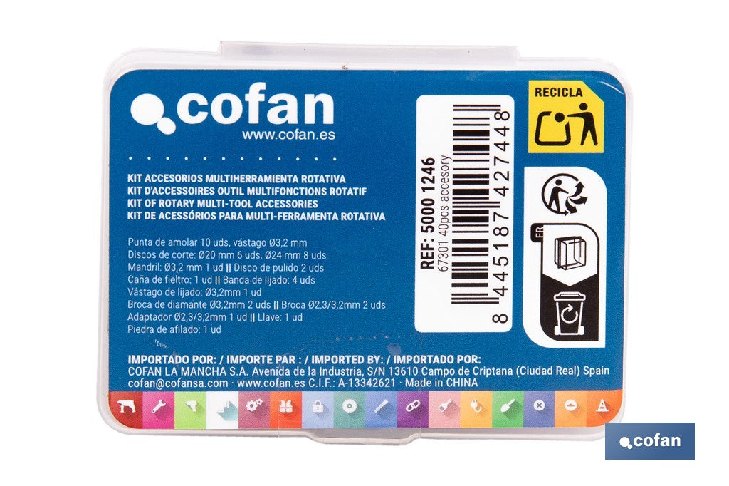 KIT ACCESORIOS MULTIHERRAMIENTA ROTATIVA 50001245