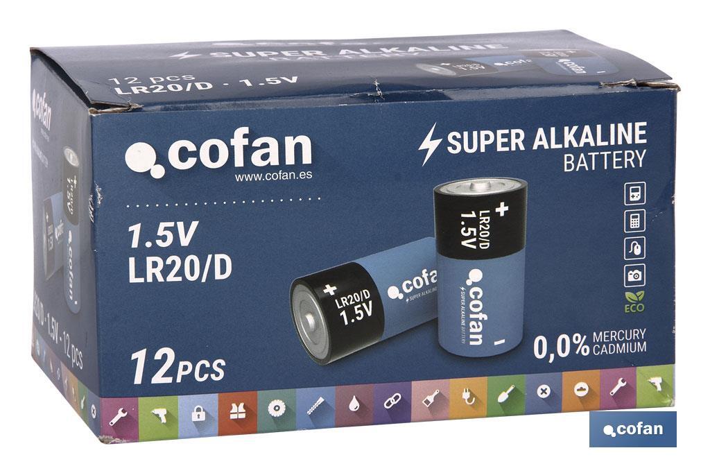 BLÍSTER DE 2 PILAS ALCALINAS LR20/D VENTA UNITARIA