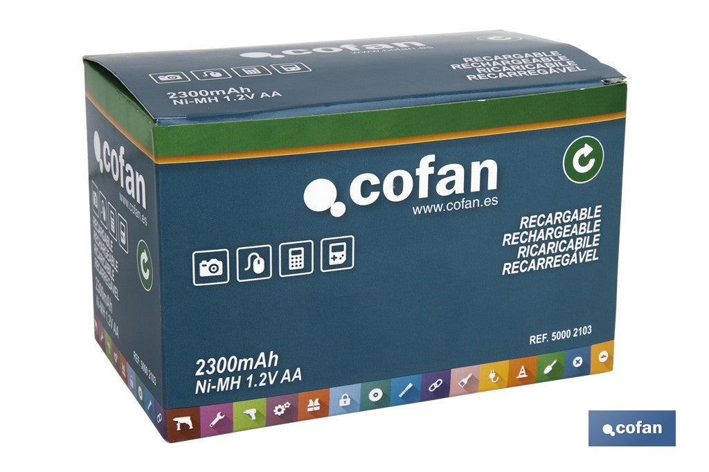 BLISTER 4 PILAS RECARGABLES AA 2300mAh