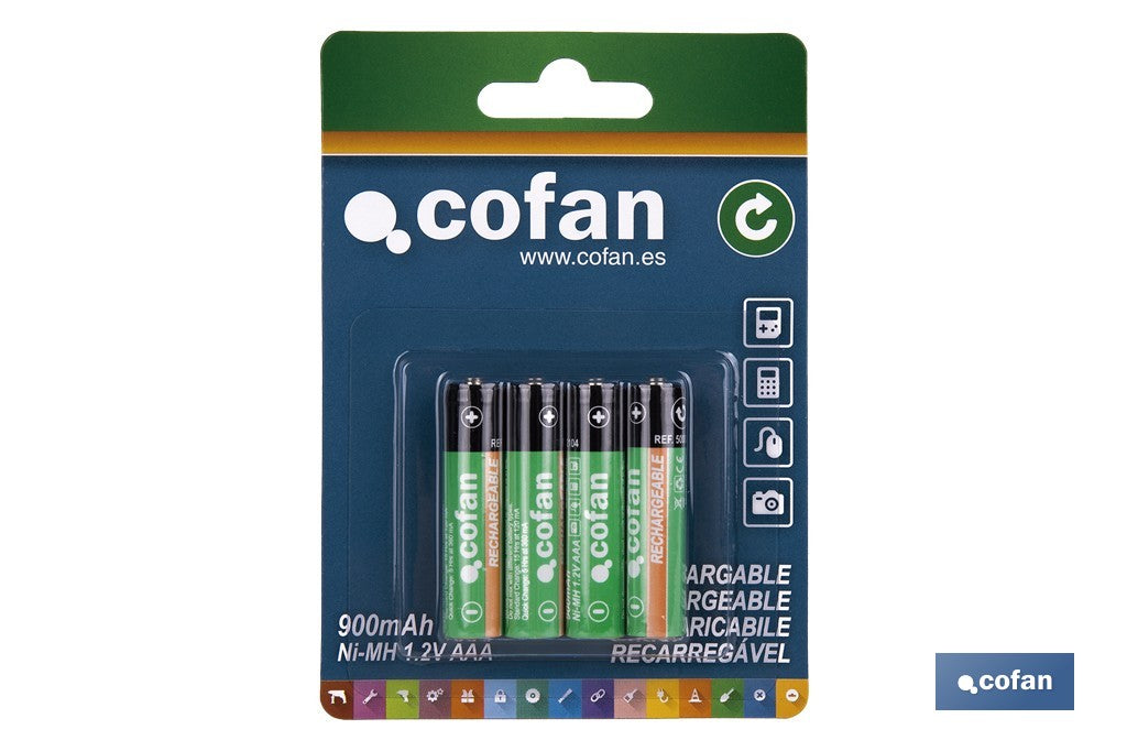 BLISTER 4 PILAS RECARGABLES AAA 900mAh
