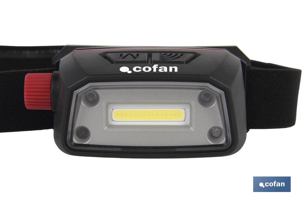 LINTERNA COB LED DE CABEZA 5 W 6500 K USB