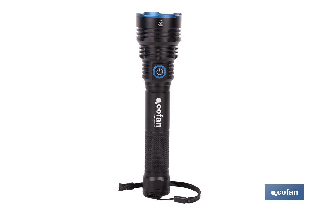 LINTERNA HIGH POWER LED 10000 LM 6 FUNCIONES Ø 60 X 250 MM