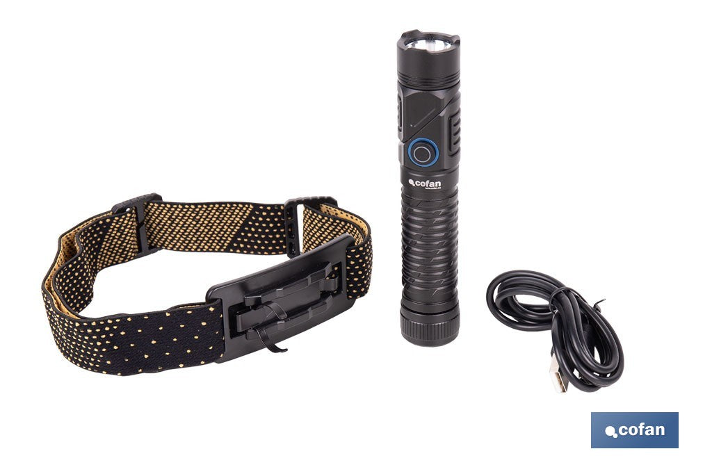 LINTERNA HIGH POWER LED 1200 LM PLEGABLE CON 5 FUNCIONES Ø25 X 132 MM