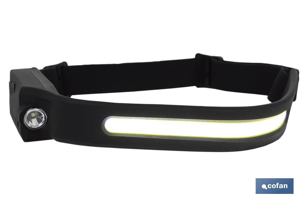 LINTERNA DUAL DE CABEZA CON SENSOR DE ACTIVACIÓN 350 LM