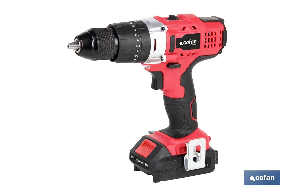 TALADRO PERCUTOR A BATERÍA Li-ion 20 V 1300 RPM 35 Nm